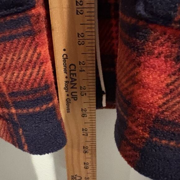 Plaid Pajama Set Womens XL Red Navy Tartan Lounge Button Top & Bottoms Soft Cozy - Picture 3 of 12